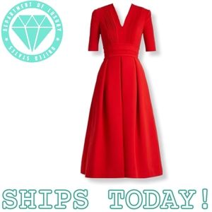 PREEN BY THORNTON BREGAZZI Elle Stretch Cady Dress Princess Beatrice VALENTINE'S